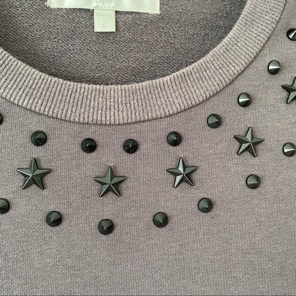 5CM Gray Studded Sweatshirt size 2 - Picture 2 of 7